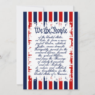 Invitations vintage 4 juillet vacances -Patriotiqu