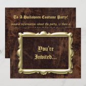 Invitations vintage Antique Frame Style Party (Devant / Derrière)