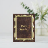 Invitations vintage Antique Frame Style Party (Debout devant)