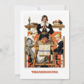 Invitations vintage Art Thanksgiving Diner (Devant)