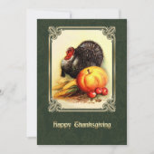 Invitations vintage Art Thanksgiving Diner (Devant)