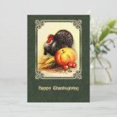 Invitations vintage Art Thanksgiving Diner (Debout devant)