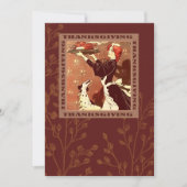 Invitations vintage Art Thanksgiving Diner (Devant)
