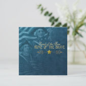Invitations vintage Blue 4 juillet (Debout devant)