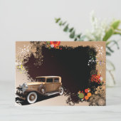 Invitations Vintage Car Grunge (Debout devant)