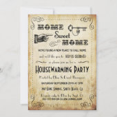 Invitations vintage "Home Sweet Home" (Devant)