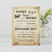 Invitations vintage "Home Sweet Home" (Debout devant)