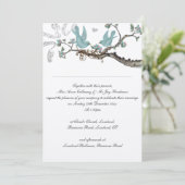 Invitations vintage Robin's Oeuf Blue Wedding (Debout devant)
