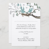 Invitations vintage Robin's Oeuf Blue Wedding (Devant / Derrière)