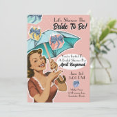 Invitations vintage Umbrella Style ShowParty (Debout devant)