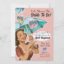 Invitations vintage Umbrella Style ShowParty