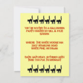 Invitations Vintages à la fête de l'Halloween (Dos)