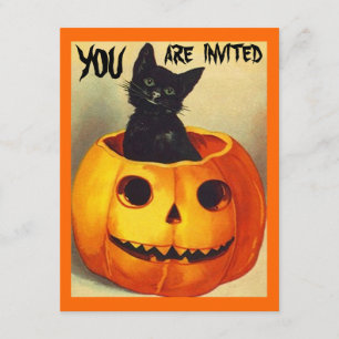 Invitations Vintages à la fête de l'Halloween