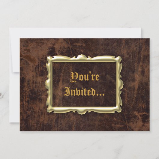 Invitations Vintages à la fête de style antique (Devant)