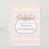 Invitations Vintages à la fête du 80e anniversaire (Devant / Derrière)