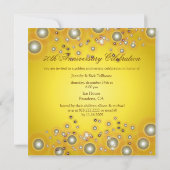 Invitations Vintages à l'anniversaire d'or (Dos)