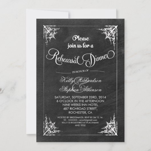 Invitations vintages à l'atelier de répétition (Devant)
