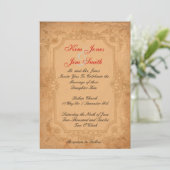 Invitations vintages à un mariage motif (Debout devant)