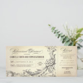 Invitations vintages aux billets pour le dîner de (Debout devant)