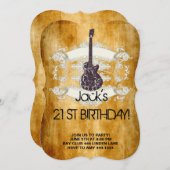 Invitations vintages d'anniversaire de vedette du (Devant / Derrière)