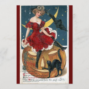 Invitations vintages de citrouille de Halloween