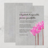Invitations Vintages de Cyclamen Wedding (Devant / Derrière)