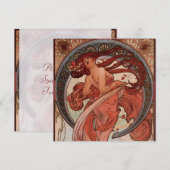 Invitations vintages de danse d'Alphonse Mucha (Devant / Derrière)