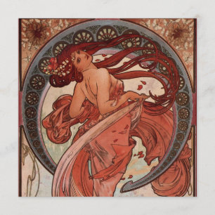 Invitations vintages de danse d'Alphonse Mucha