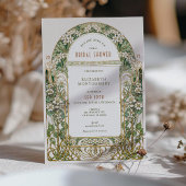 Invitations vintages de douche nuptiale Art Nouvea