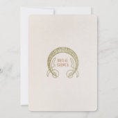 Invitations vintages de douche nuptiale Art Nouvea (Dos)