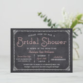 Invitations vintages de douche nuptiale Chalkboard (Debout devant)
