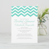 Invitations vintages de douche nuptiale Chevron (Debout devant)