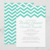 Invitations vintages de douche nuptiale Chevron (Devant / Derrière)