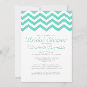 Invitations vintages de douche nuptiale Chevron
