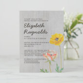 Invitations vintages de douche nuptiale Ranunculus (Debout devant)