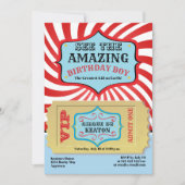 Invitations vintages de fête d'anniversaire de (Devant)