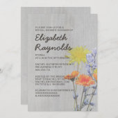 Invitations vintages de Fête de la mariée de (Devant / Derrière)