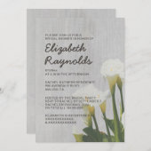 Invitations vintages de Fête de la mariée de (Devant / Derrière)