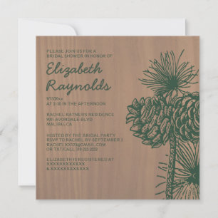 Invitations vintages de Fête de la mariée de cônes