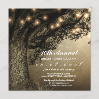 Invitations Vintages de Gala de Gala sur les chêne