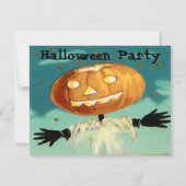 Invitations vintages de Halloween (Devant)