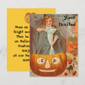 Invitations vintages de Halloween (Devant / Derrière)