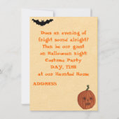 Invitations vintages de Halloween (Dos)