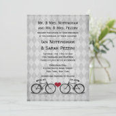 Invitations Vintages de mariage à bicyclette (Debout devant)