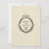 Invitations Vintages de mariage chic 1 A (Dos)