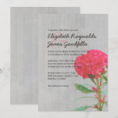 Invitations Vintages de mariage Cockscomb (Devant / Derrière)