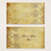 INVITATIONS VINTAGES DE MARIAGE DAMASSÉ (Devant & derrière)