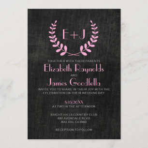 Invitations vintages de mariage d'ardoise