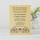 Invitations vintages de mariage de bicyclette (Debout devant)