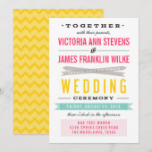 Invitations vintages de mariage de cirque (Devant / Derrière)